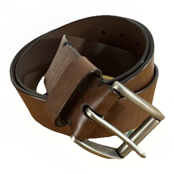 Fossil Men’s Brown Leather Belt Size 42 1.5” Wide - Picture 1 of 4